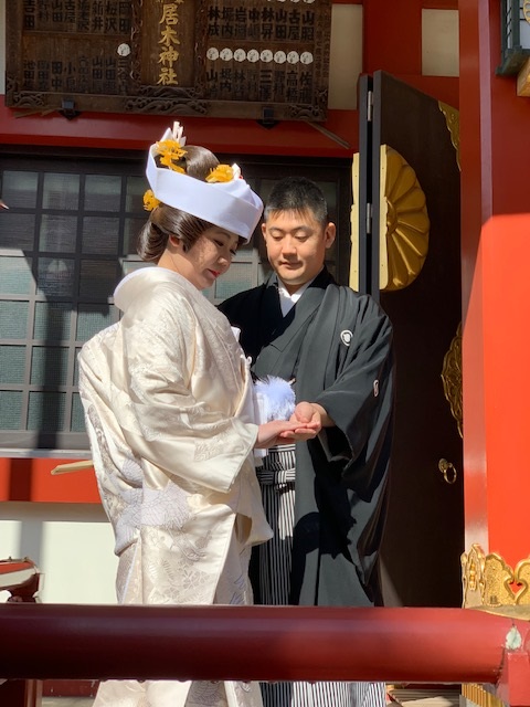 居木神社　結婚式　着付け